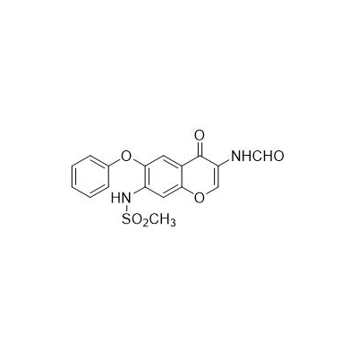 N-(3-Formamido-4-oxo-6-fenoxi-4H-cromen-7-il)metansulfonamidă N-[7-(Metansulfonamido)-4-oxo-6-fenoxi-4H-cromen-3-il]formamidă